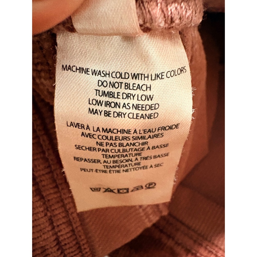 Pilcro Burgundy Rose Corduroy Slim Boyfriend Crop Mid Rise Stretchy 27 - Picture 13 of 15